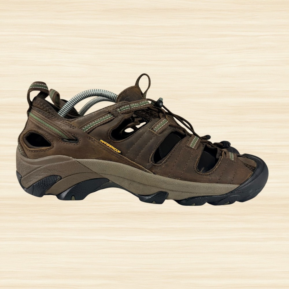 KEEN Arroyo II Brown Leather Hiking Sandals Closed Toe Outdoor Men's 9.5 EU 42.5